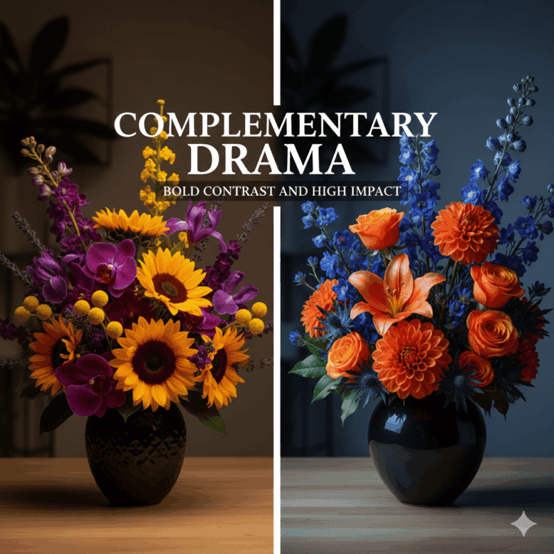 3. Complementary Drama Bold Contrast and High Impact