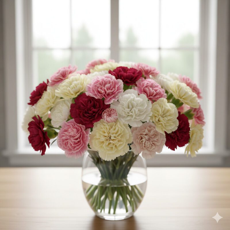 4. Carnations (Dianthus caryophyllus)