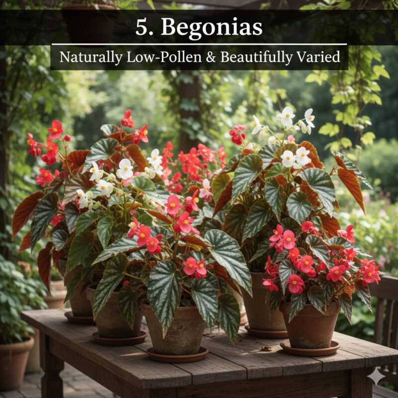 5. Begonias (Indoor and Outdoor Favourites)