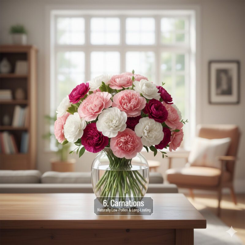 6. Carnations (Long-Lasting Beauties)