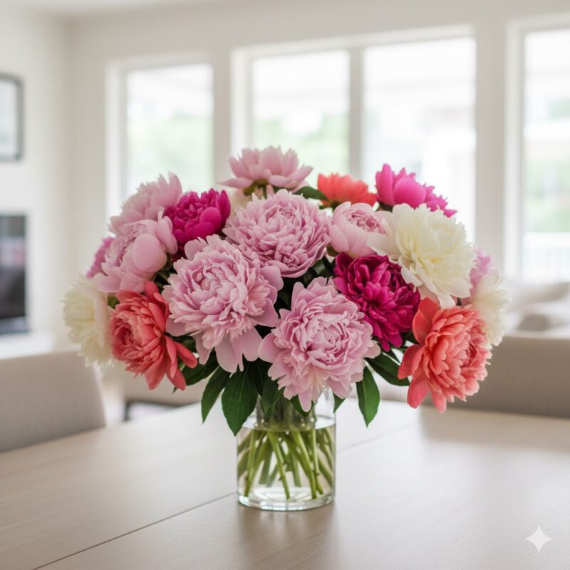 8. Peonies