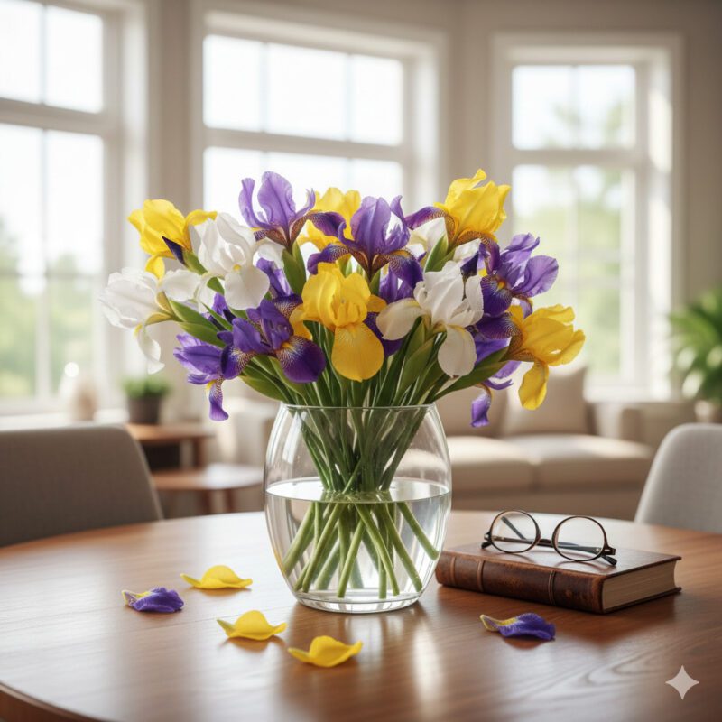 9. Irises (Striking Appearance, Low Output)