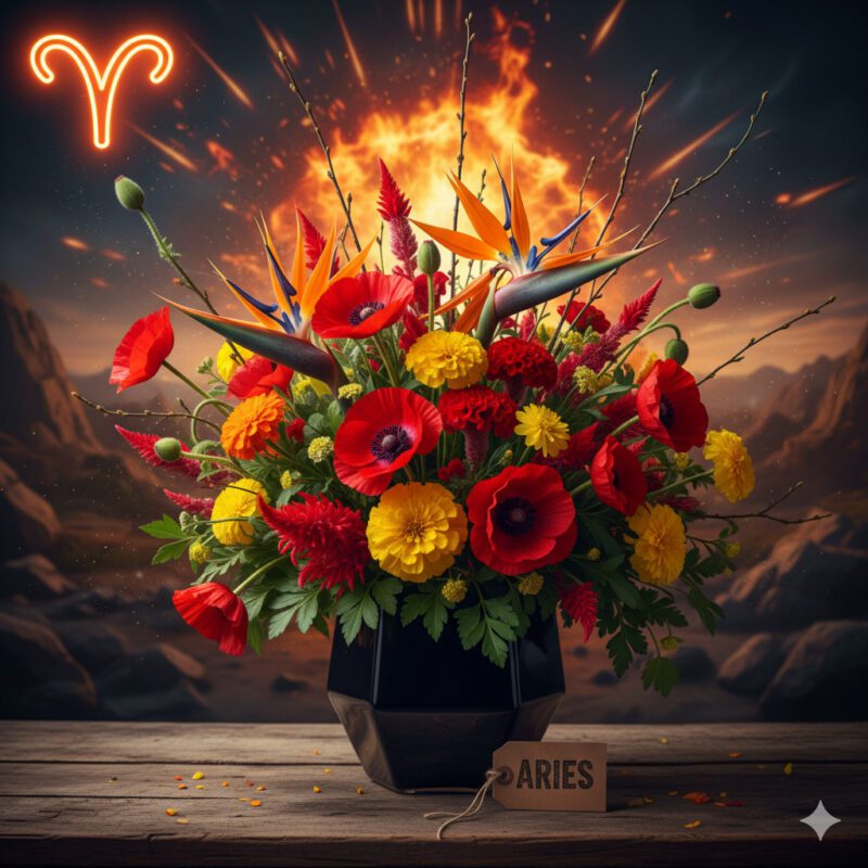 Aries Bold and Energetic Blooms