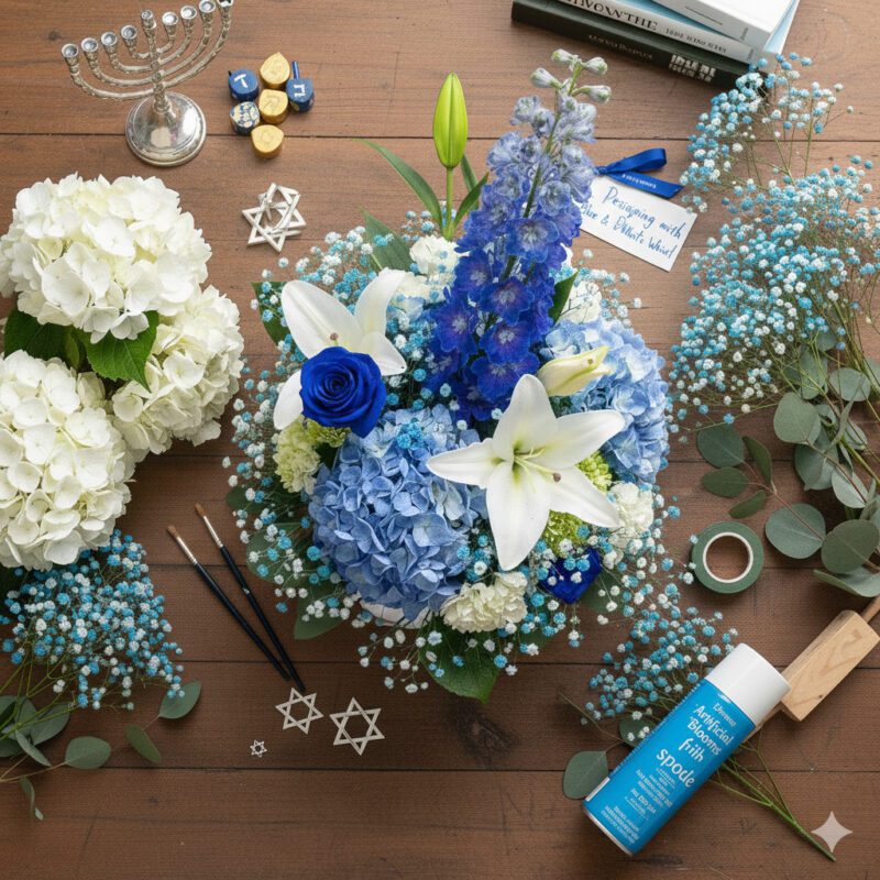 Designing with Contrast Specific Blue & White Combinations