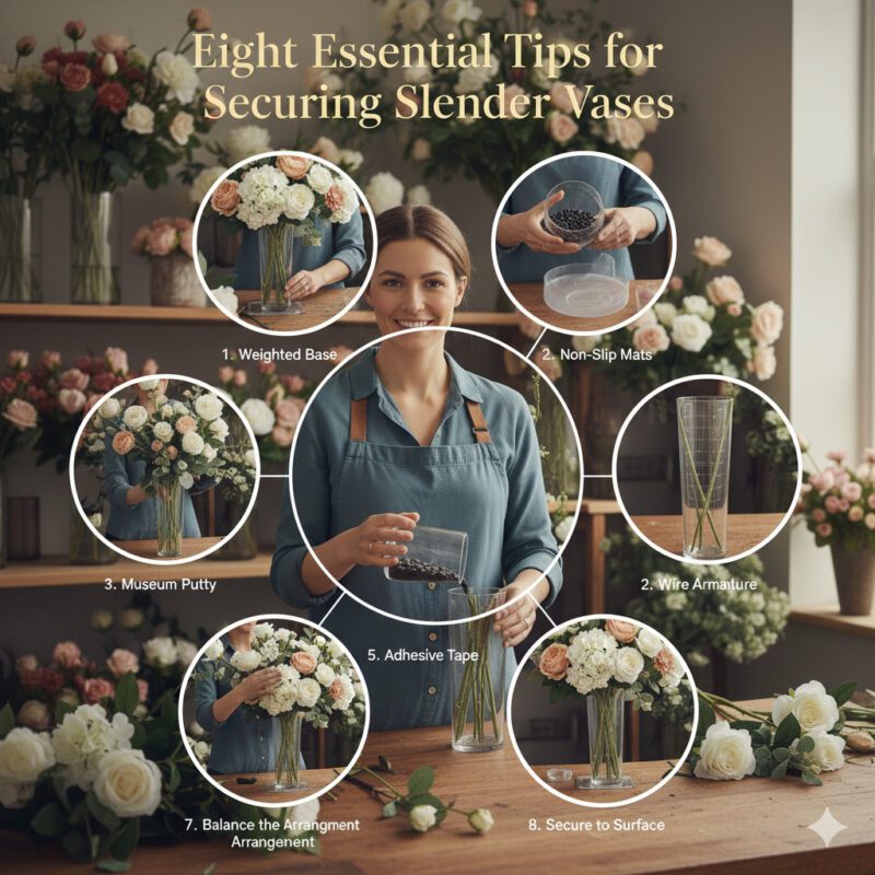 Eight Essential Tips for Securing Slender Vases