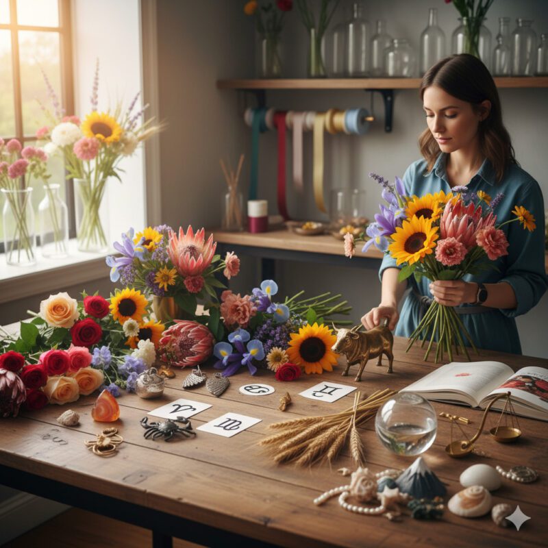 How to Arrange Zodiac-Inspired Birthday Bouquets