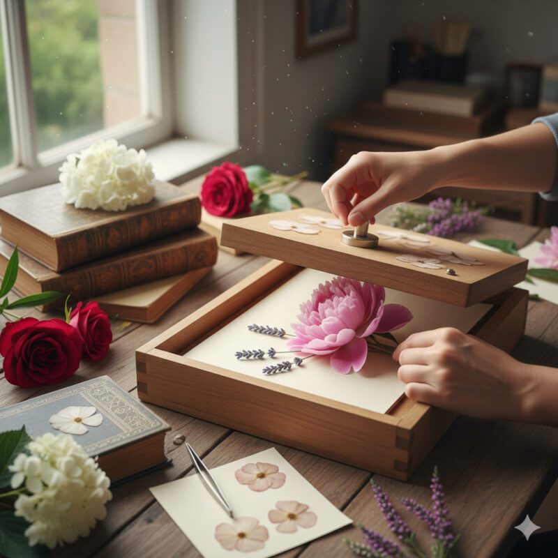 Method 3 Pressing Flowers (Artistic and Flat)