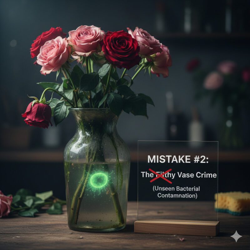 Mistake #2 The Filthy Vase Crime (Unseen Bacterial Contamination)
