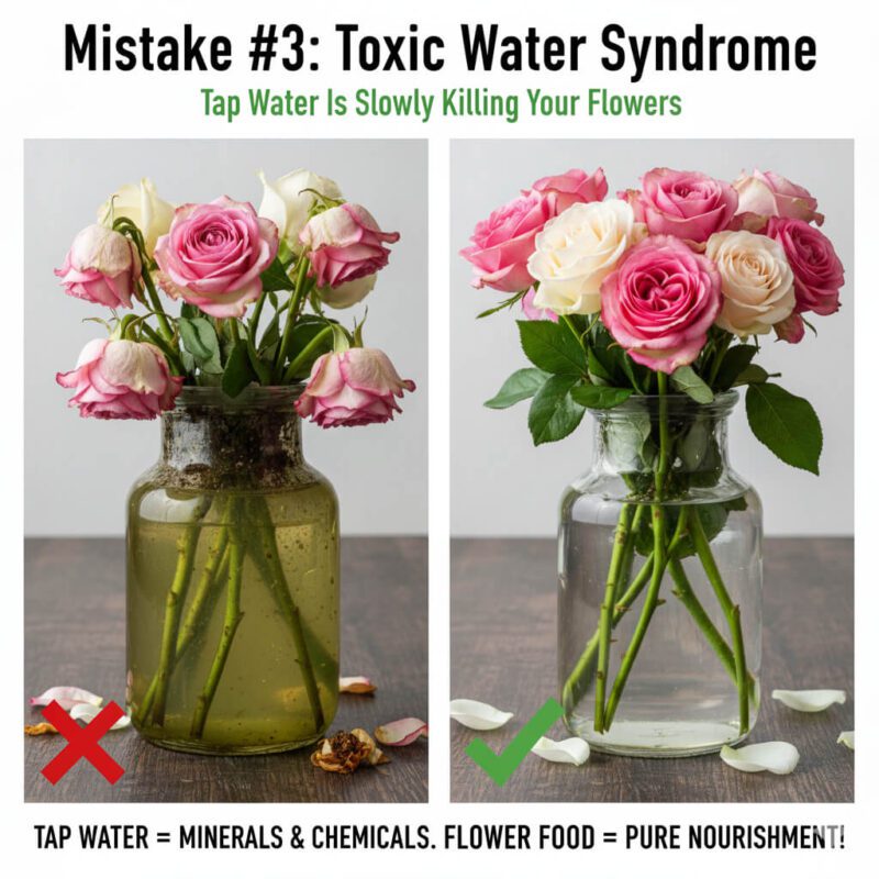 Mistake #3 Toxic Water Syndrome (Tap Water Is Slowly Killing Your Flowers)