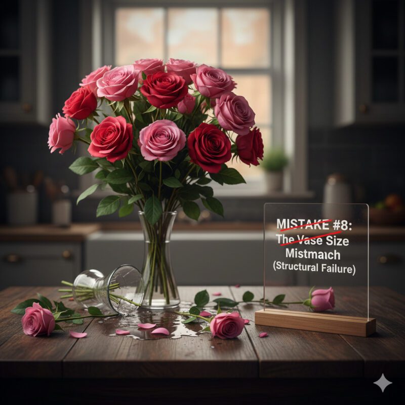 Mistake #8 The Vase Size Mismatch (Structural Failure)
