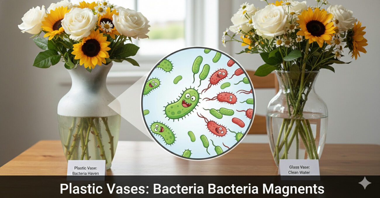 Plastic Vases Bacteria Magnets