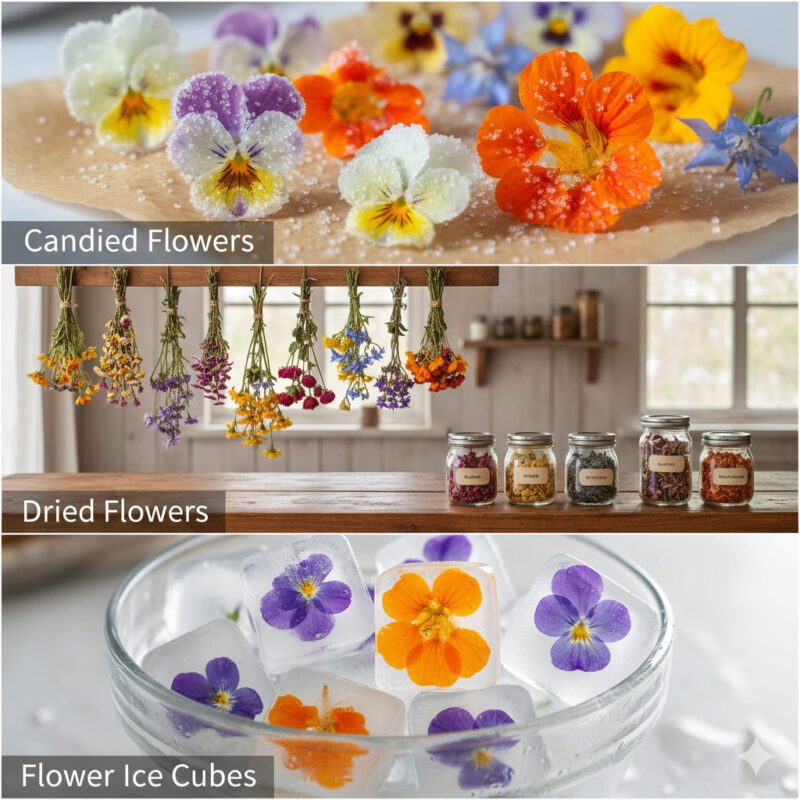 Preserving Edible Flowers for Year-Round Use