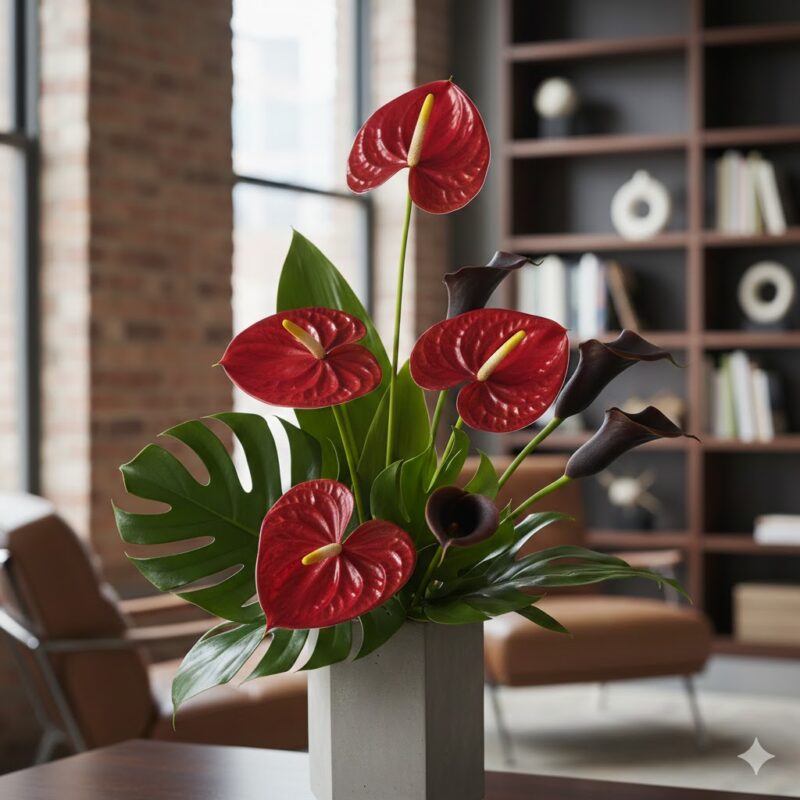 4. Anthurium - The Modern Romance
