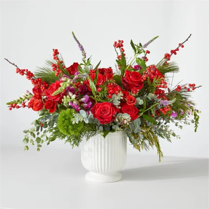 Big Red Bow Bouquet premium