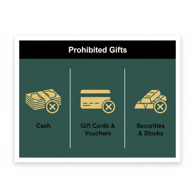Prohibited Gifts (Cash and Equivalents).