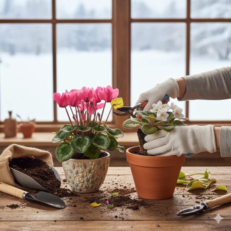 Repotting and Pruning