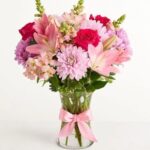 Mother’s Embrace pink and white flower bouquet by Reema Florist Nashville TN